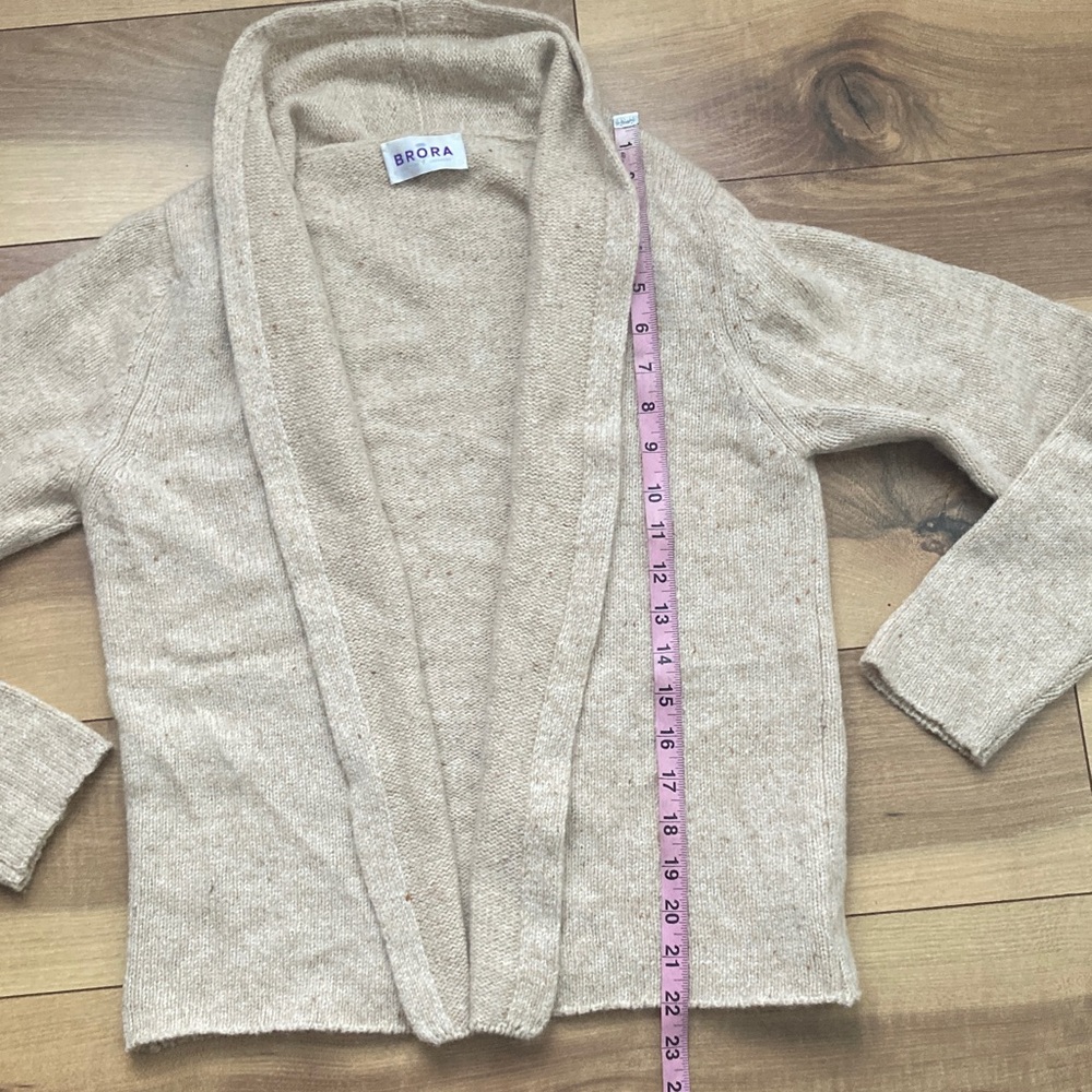 Brora Cashmere Open Front Cardigan Sweater - Picture 4 of 6